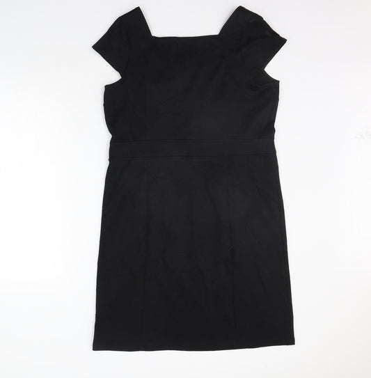 glamarous Womens Black A-Line Size 14
