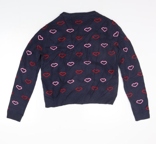 Womens UK Size 8 Topshop Blue Pullover Jumper