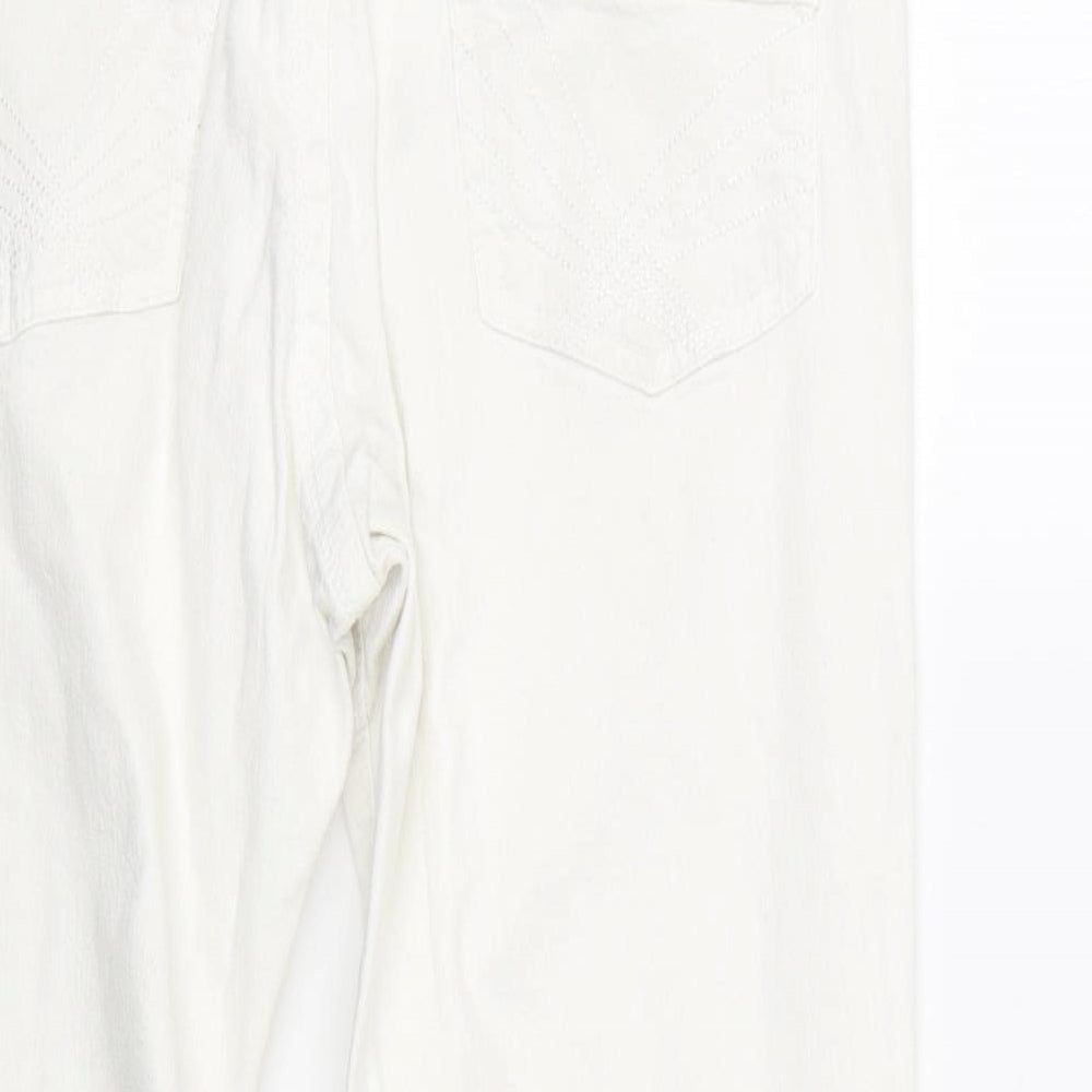 Cherokee Womens White  Denim Cropped Jeans Size 12 L21.5 in