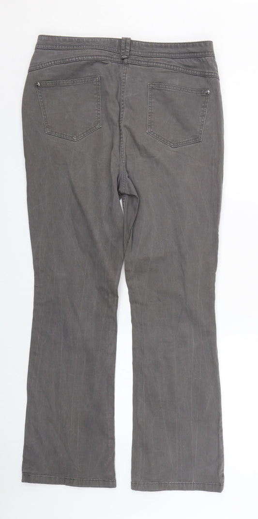 M&S Womens Grey Trousers Size 12 L27.5 in