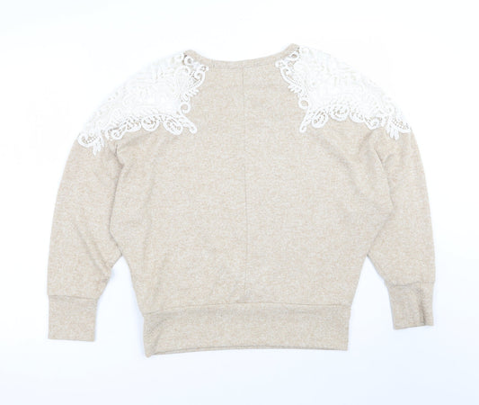 Dorothy Perkins Womens Beige Pullover Jumper Size 10