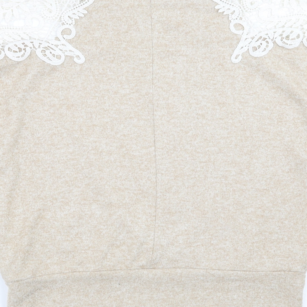 Dorothy Perkins Womens Beige Pullover Jumper Size 10