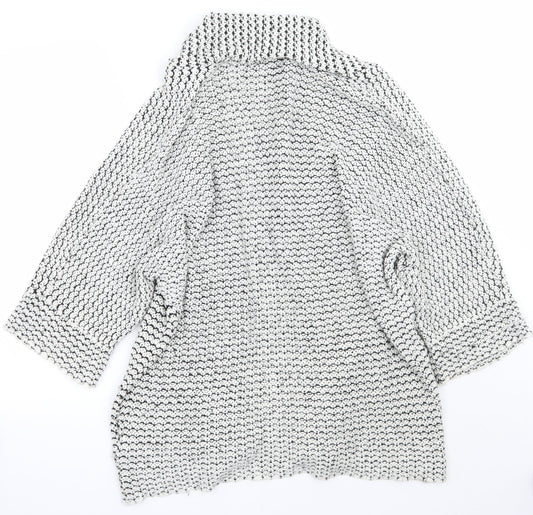 Womens UK Size M Newlook White Cardigan Jumper