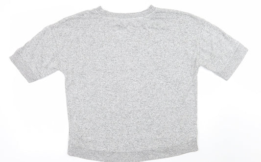 F&F Womens Grey Basic T-Shirt Size 8