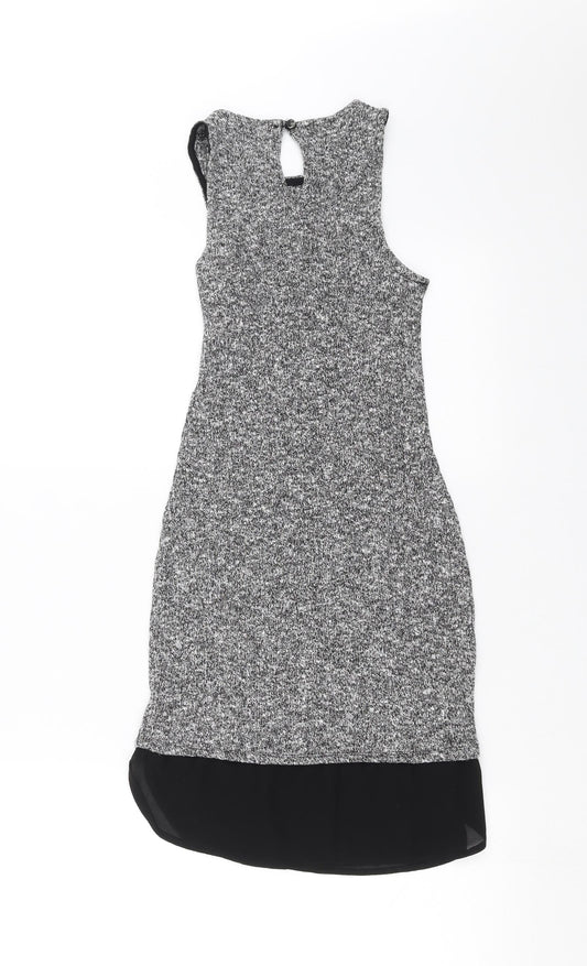 Monteau Womens Grey Knit Tank Dress Size S