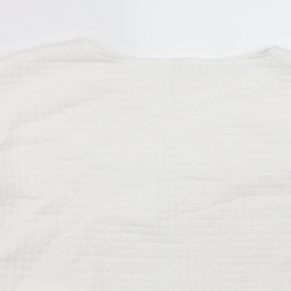Womens UK Size S Preworn White Pullover Jumper