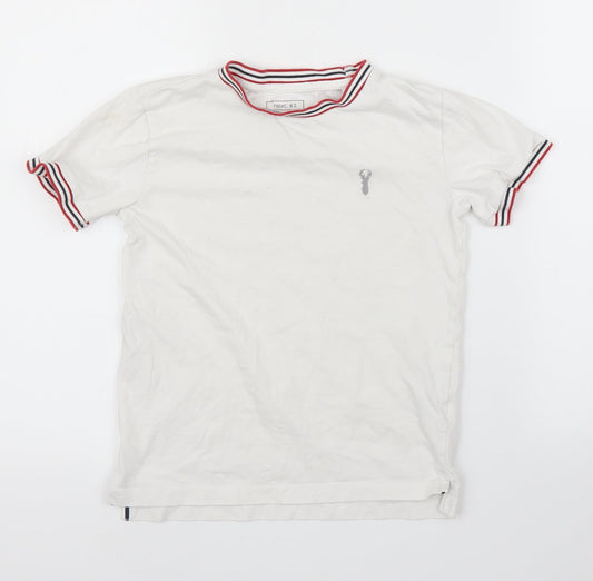 NEXT Boys White Ringer T-Shirt Size 7 Years
