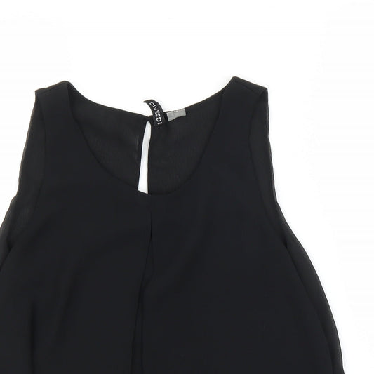 Womens UK Size 8 H&M Black Basic Blouse