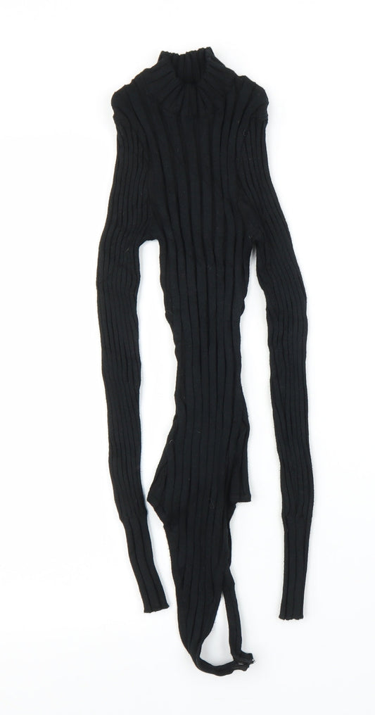Womens UK Size 8 Missguided One-Piece Black Leotard