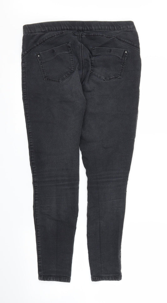Primark Womens Black Denim Skinny Jeans Size 12 L23 in