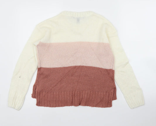 New Look Girls Pink Pullover Jumper Size 12-13 Years