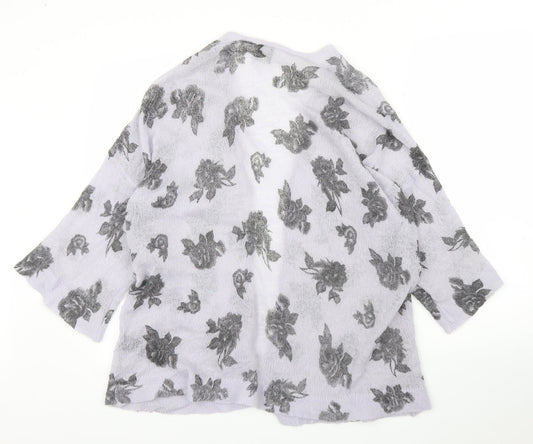 ASOS Womens Blue Floral Cardigan Jumper Size 8