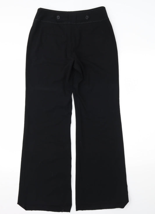 Womens UK Size 8 NEXT Regular Fit Black Trousers