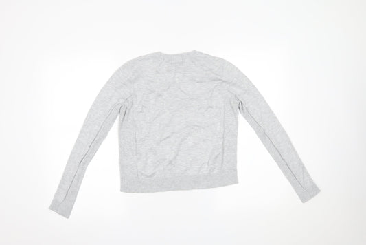 Womens UK Size 8 Topshop Grey Basic Blouse