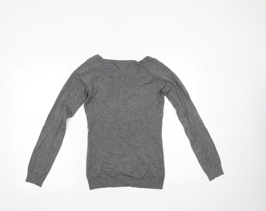 ODEMAI Womens Grey Pullover Jumper Size S