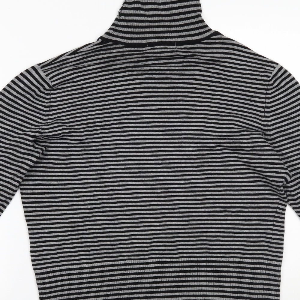 Debenhams Womens Grey Striped Pullover Jumper Size 16