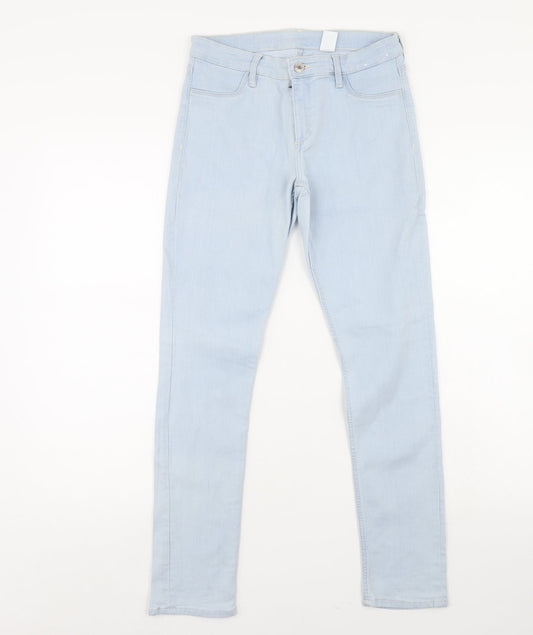 Preworn Girls Blue Denim Skinny Jeans Size 12 Years
