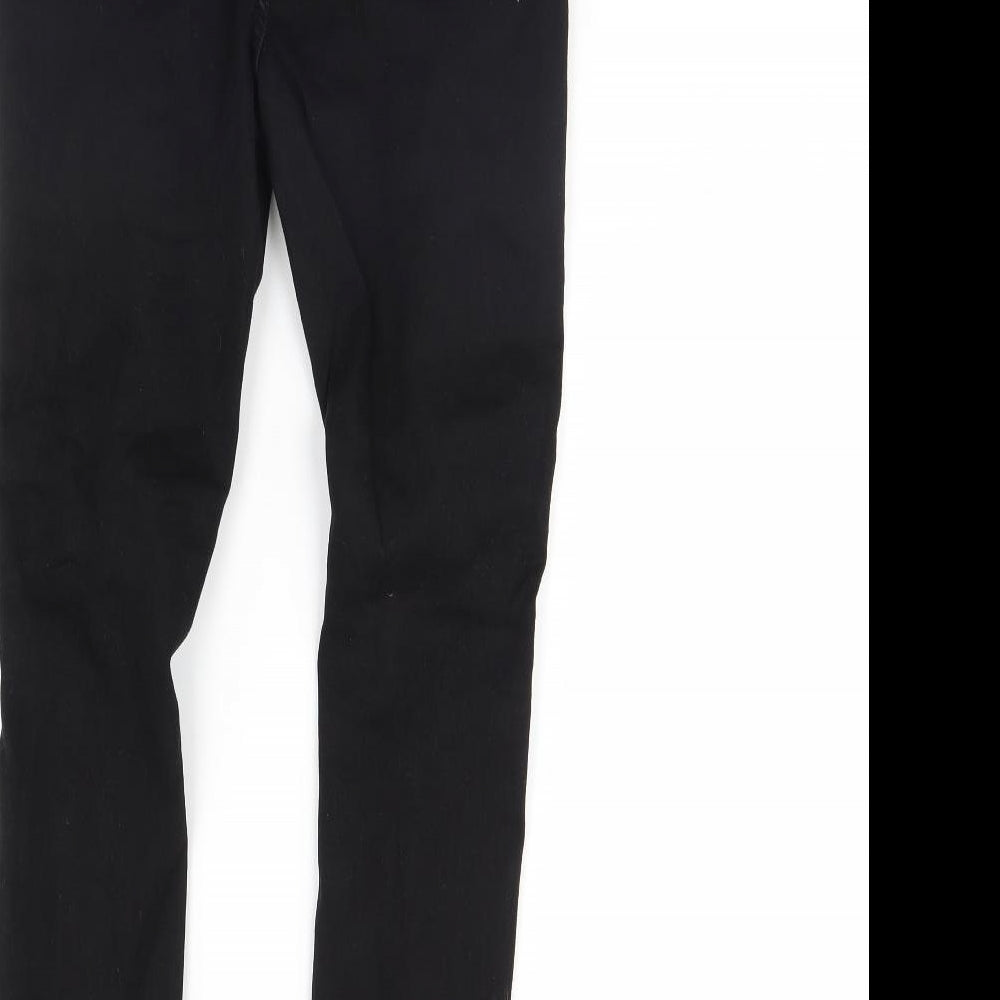 pretty little Thing Womens Black Denim Skinny Jeans Size 8 L28 in