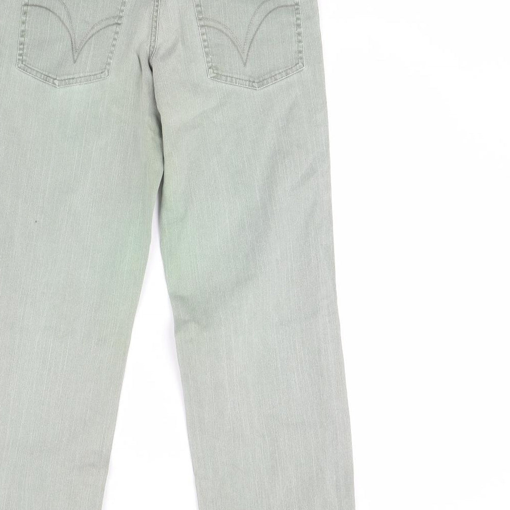 Womens UK Size 8 Papaya Regular Fit Skinny Green Jeans