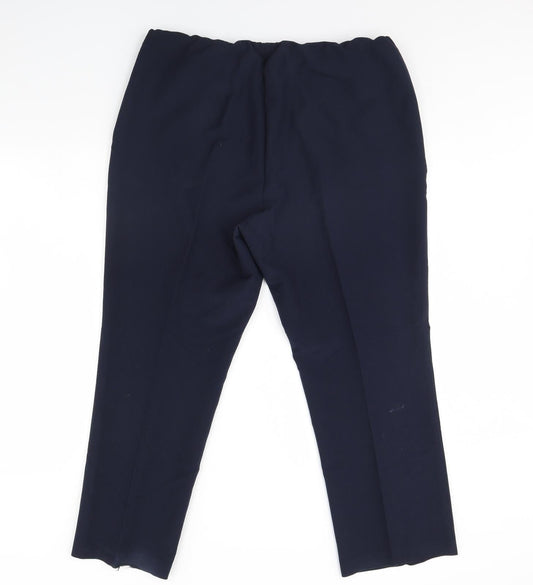 BM Womens Blue Dress Pants Trousers Size 18 L29 in