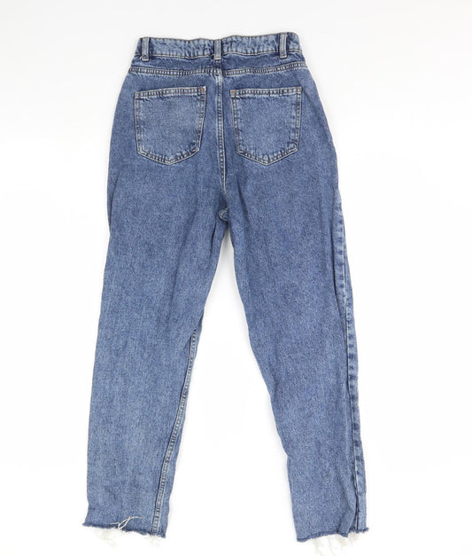 Denim & Co. Womens Blue Denim Straight Jeans Size 8 L28 in