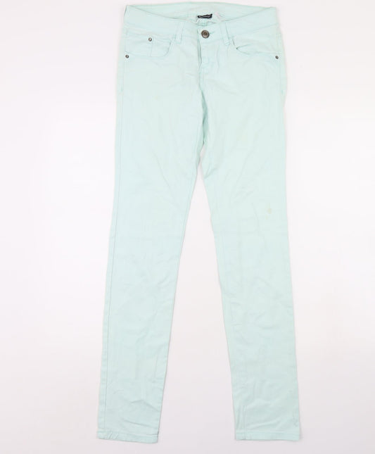 Womens UK Size 10 ESMARA Regular Fit Skinny Green Jeans