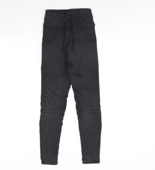 Womens UK Size 25 in Topshop Regular Fit Skinny Black Jeans
