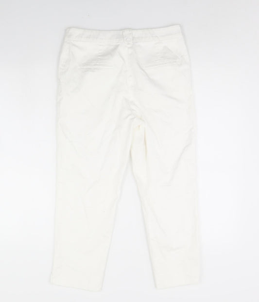 TU Womens White Trousers Size 10 L26 in