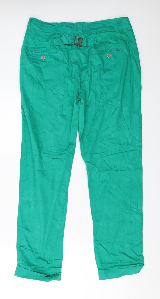 In Extenso Womens Green Chino Trousers Size M L27.5 in