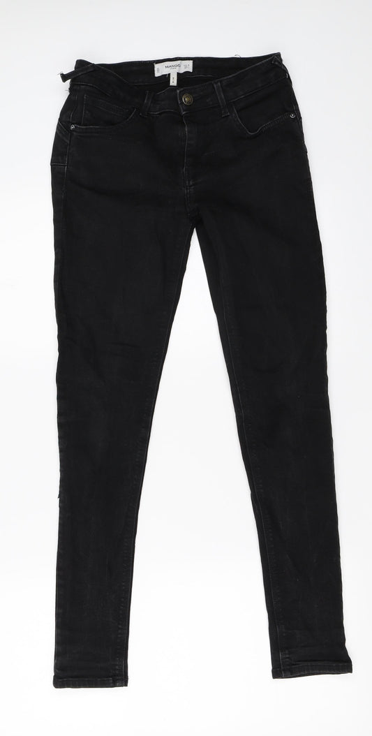 Womens UK Size 36 Mango Regular Fit Skinny Black Jeans
