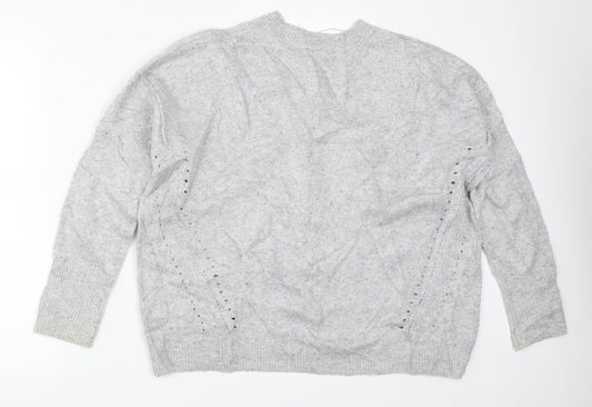 Womens UK Size 8 Topshop Grey Pullover Jumper