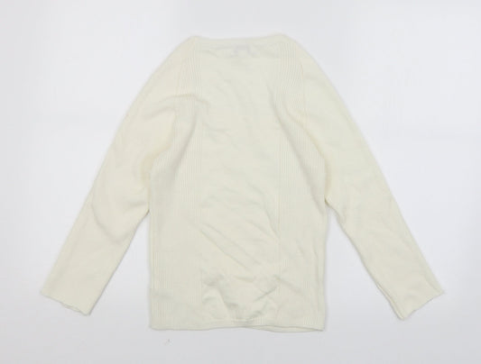 Womens UK Size XL Topshop White Pullover Jumper