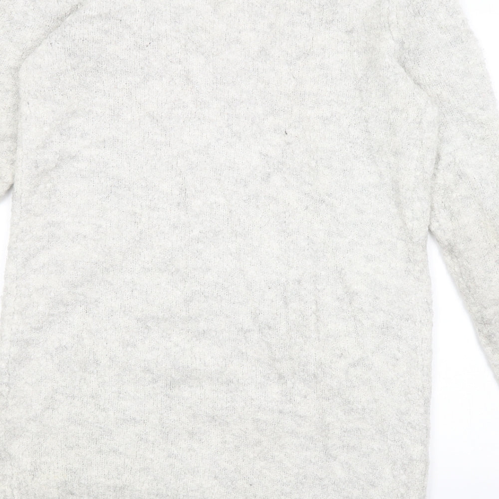 Womens UK Size S Amisu Ivory Wrap Jumper