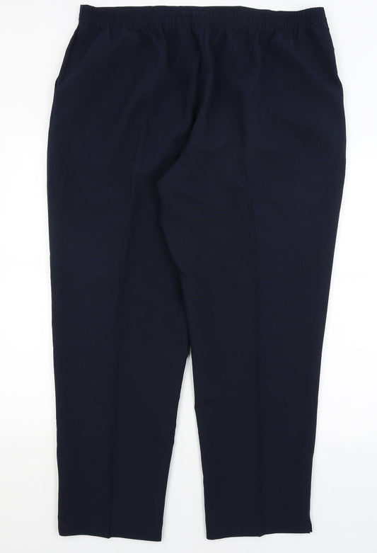 Klass 6 Womens Blue Trousers Size 22 L28 in