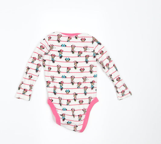 Disney Baby Girls Geometric Basic T-Shirt Size 9-12 Months - MINNIE MOUSE BODYSUIT