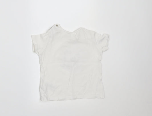 NEXT Boys White Geometric Basic T-Shirt Size 3-6 Months