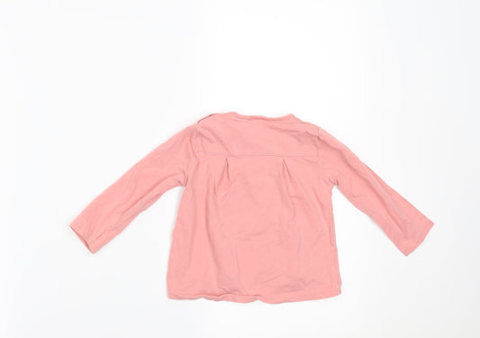 Zara Girls Pink Basic T-Shirt Size 9-12 Months