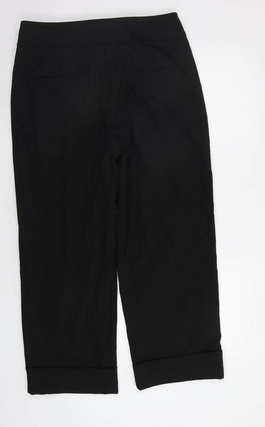 Womens UK Size 14 M&S Regular Fit Dress Pants Black Trousers