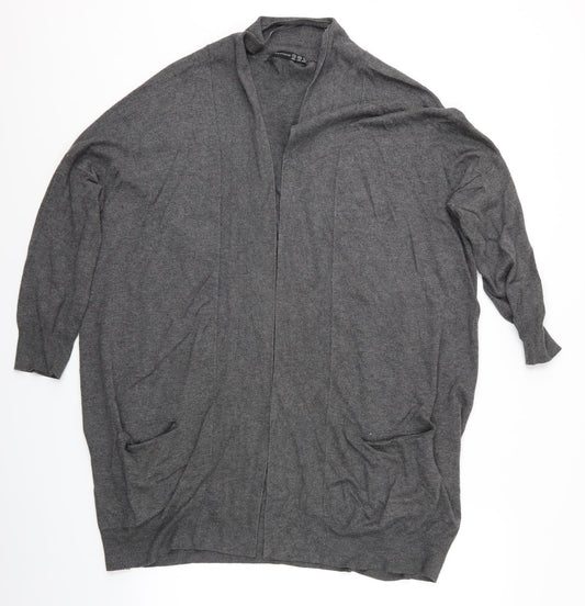 Womens UK Size 14 Atmosphere Grey Wrap Jumper