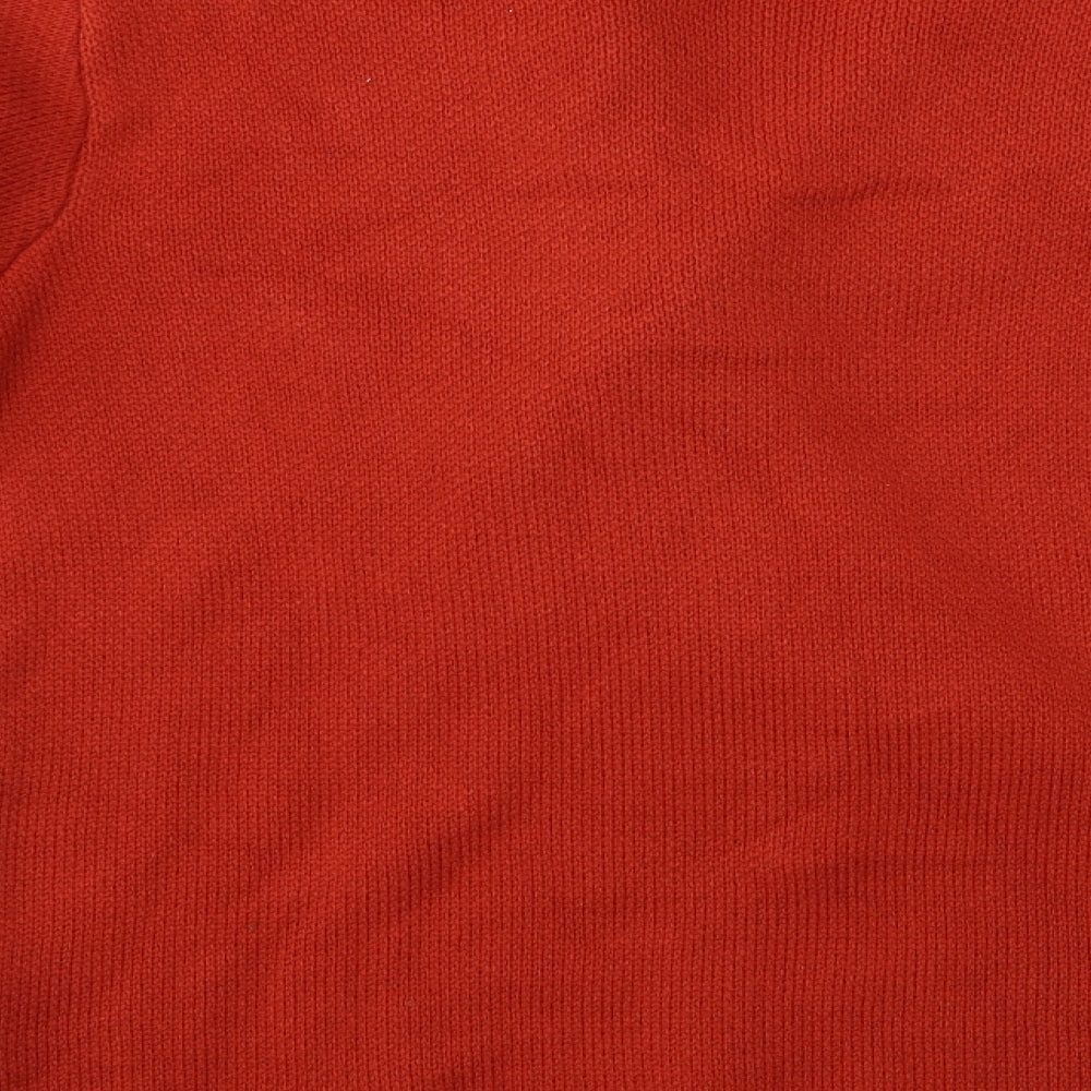 Womens UK Size 14 Bonmarché Orange Wrap Jumper
