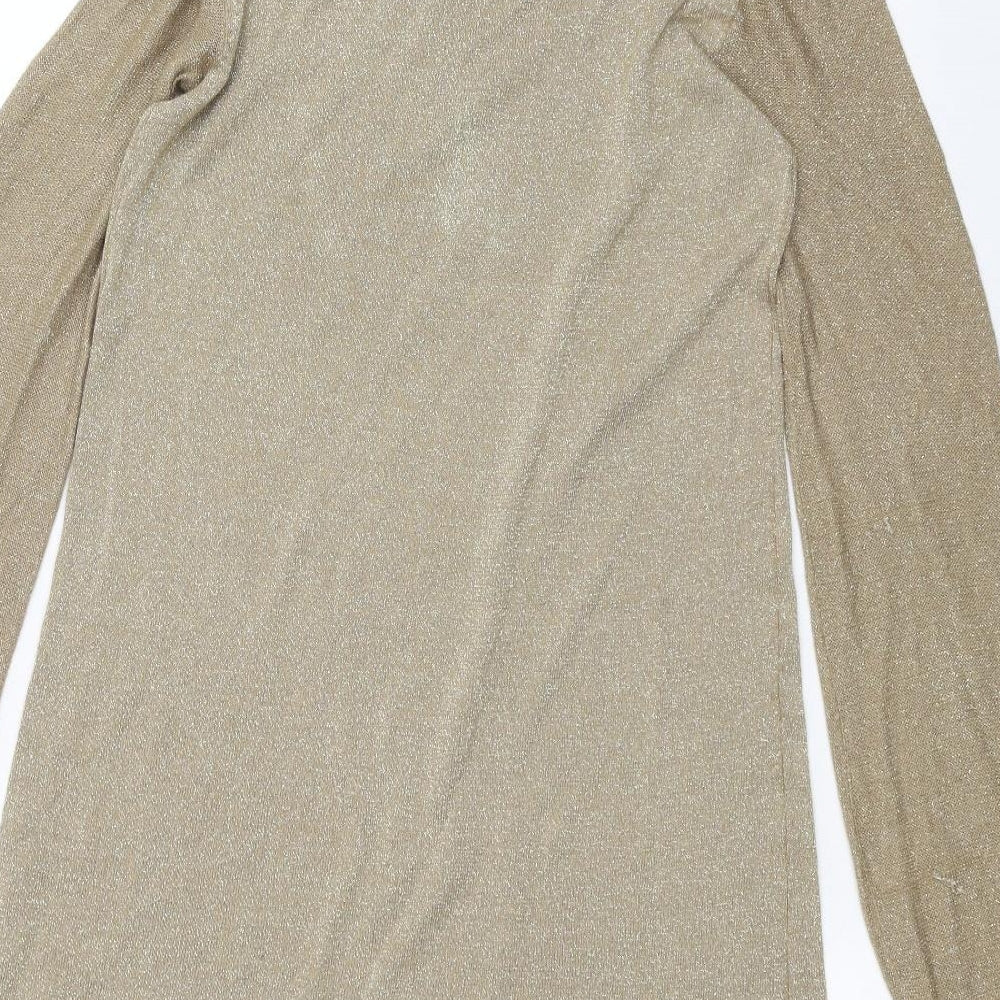 Womens UK Size S Oasis Gold Basic T-Shirt