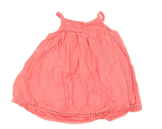 F&F Girls Pink Tank Dress Size 12-18 Months