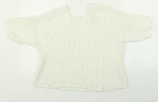 NEXT Womens White Pullover Jumper Size M