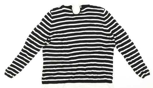 Bonmarché Mens Multicoloured Striped Pullover Jumper Size M