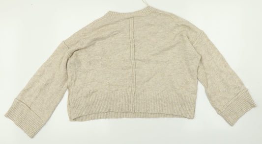 Womens UK Size 10 Topshop Beige Pullover Jumper