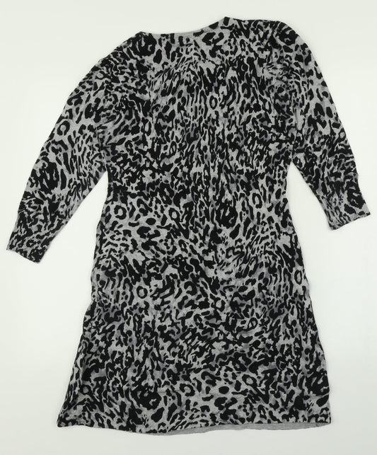 M&Co Womens Multicoloured Animal Print A-Line Size S