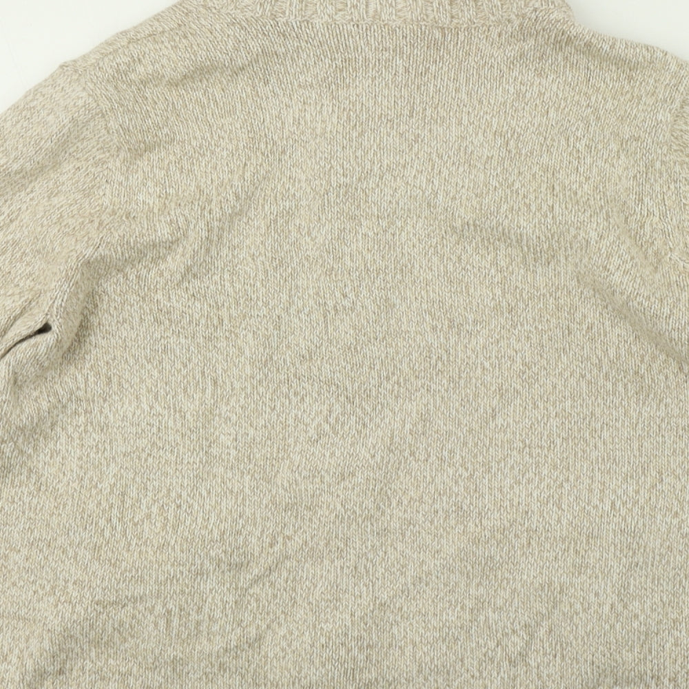 Womens UK Size 16 BHS Beige Full Zip Jumper