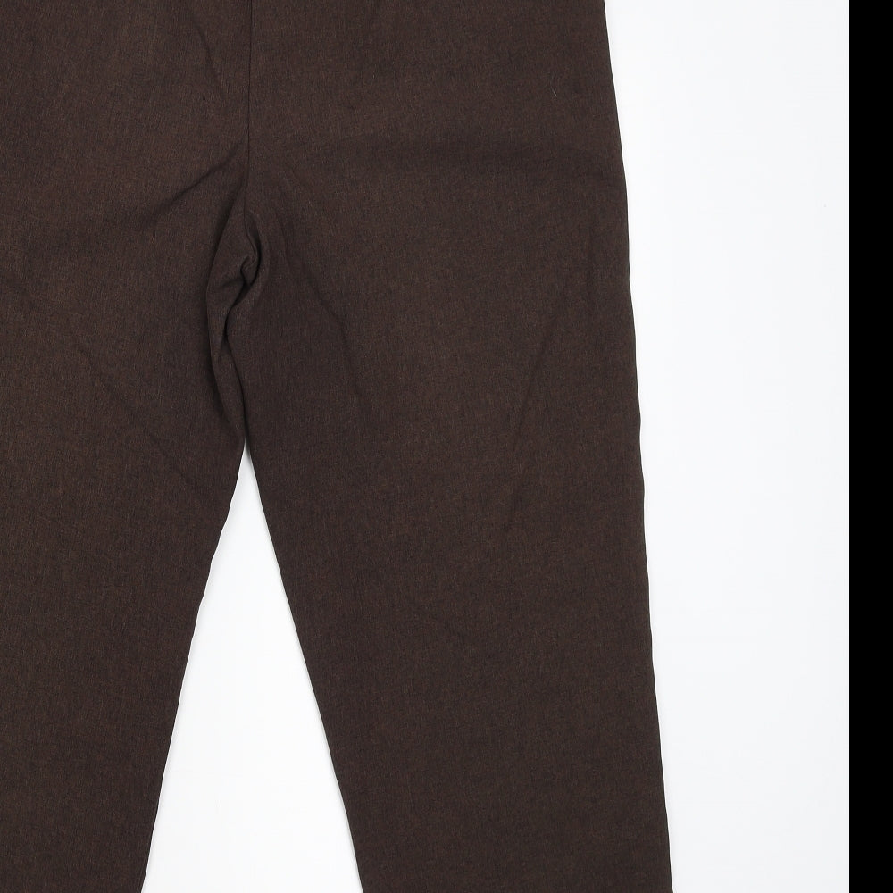 BM Womens Brown Capri Trousers Size 14 L23 in