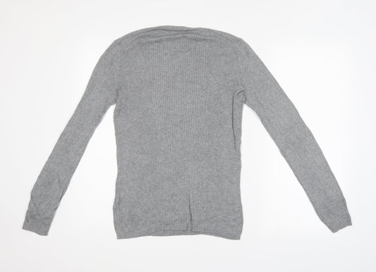 Gap Mens Grey Striped Pullover Jumper Size L