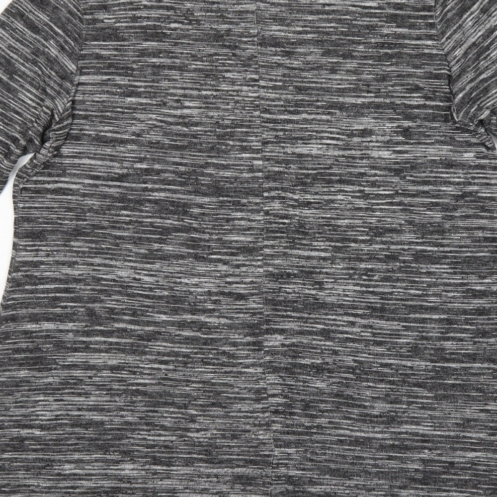 Epilogue Womens Grey Striped T-Shirt Dress Size 14